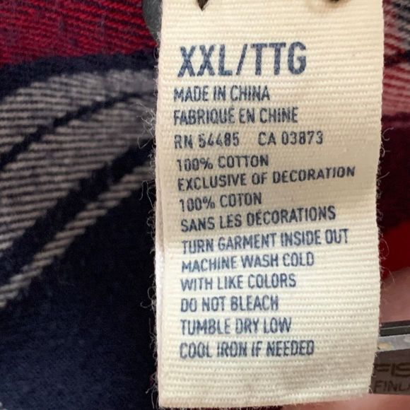 American Eagle Men XXL Athletic Fit Heavy Flannel Shirt  Button Up Warm Cozy - Picture 14 of 14